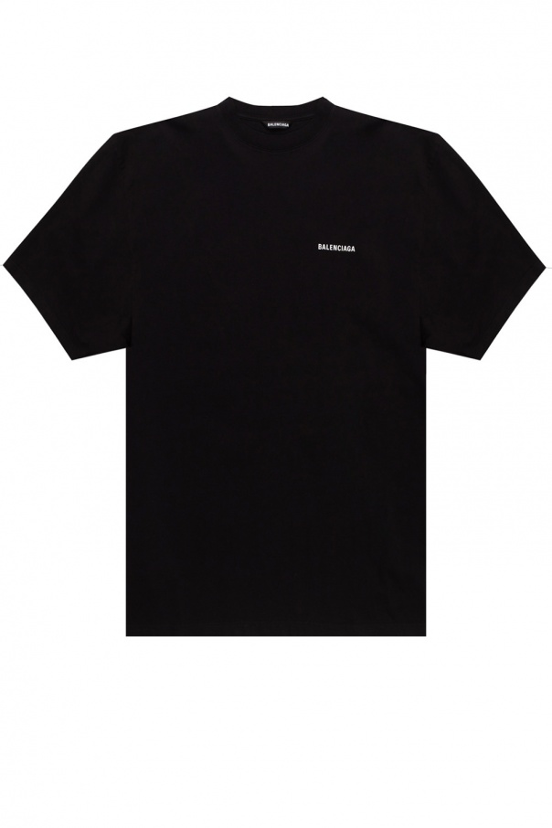 Balenciaga mens black t shirt best sale